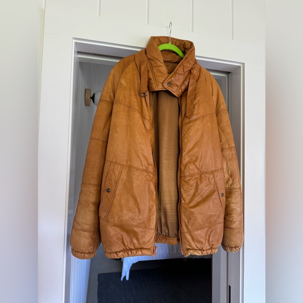 Vintage Neto Light Brown Leather Motorcycle Jacket